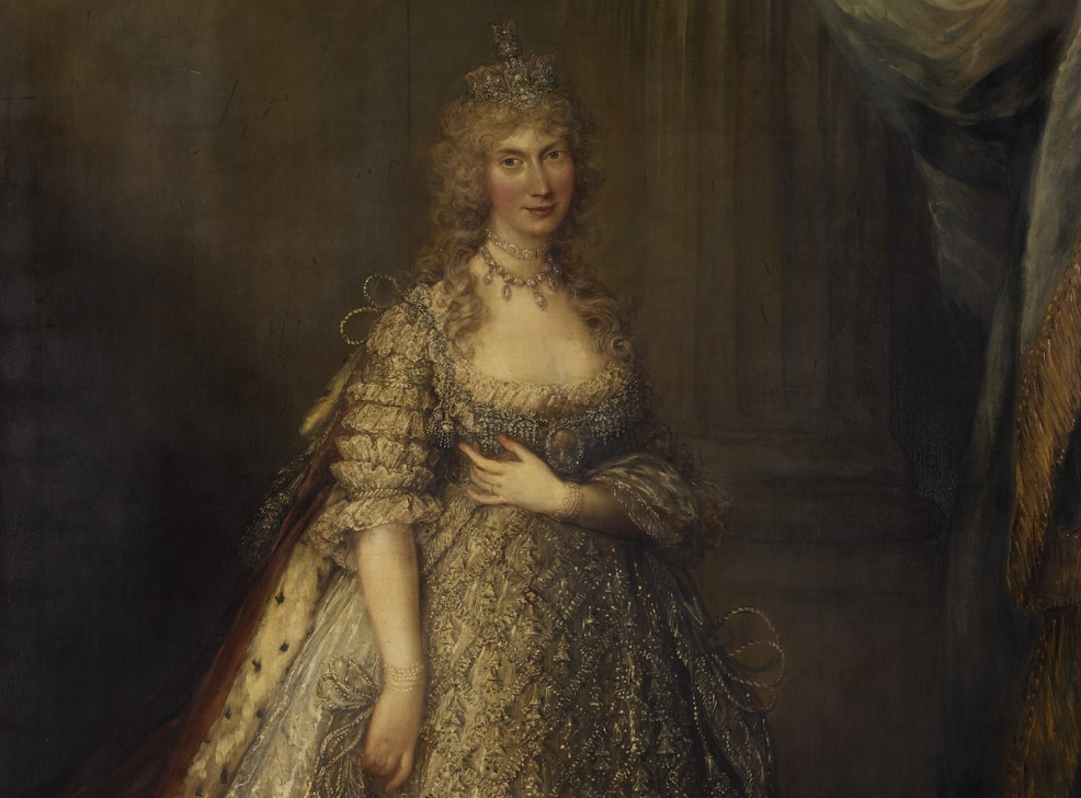 Caroline of Brunswick in silver dress