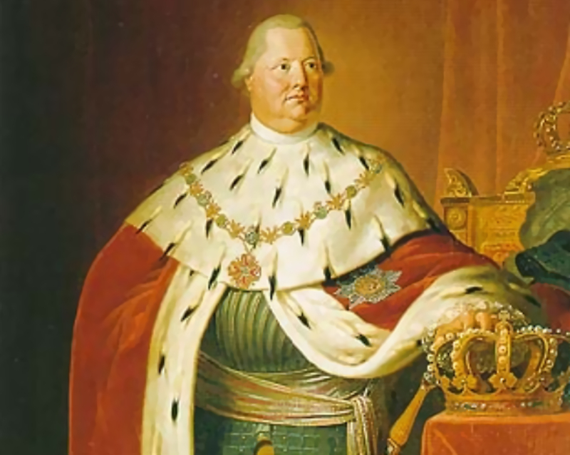 Frederick I of Württemberg in king clothes