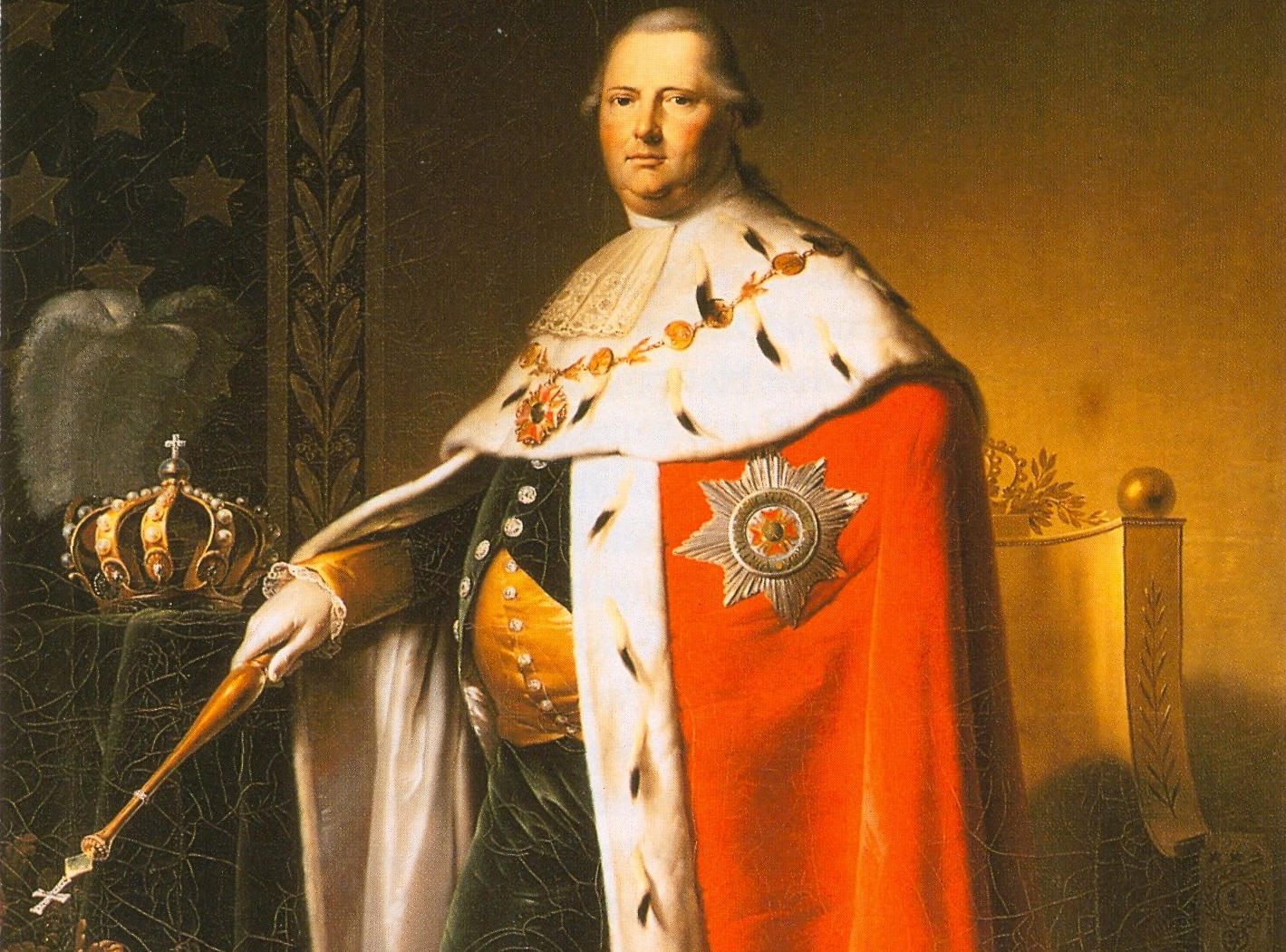 Friedrich I of Württemberg in king clothes