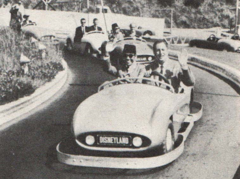 Sukarno And Walt Disney In A Car