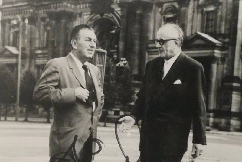 Walt Disney Signed Photograph Of Him Walking