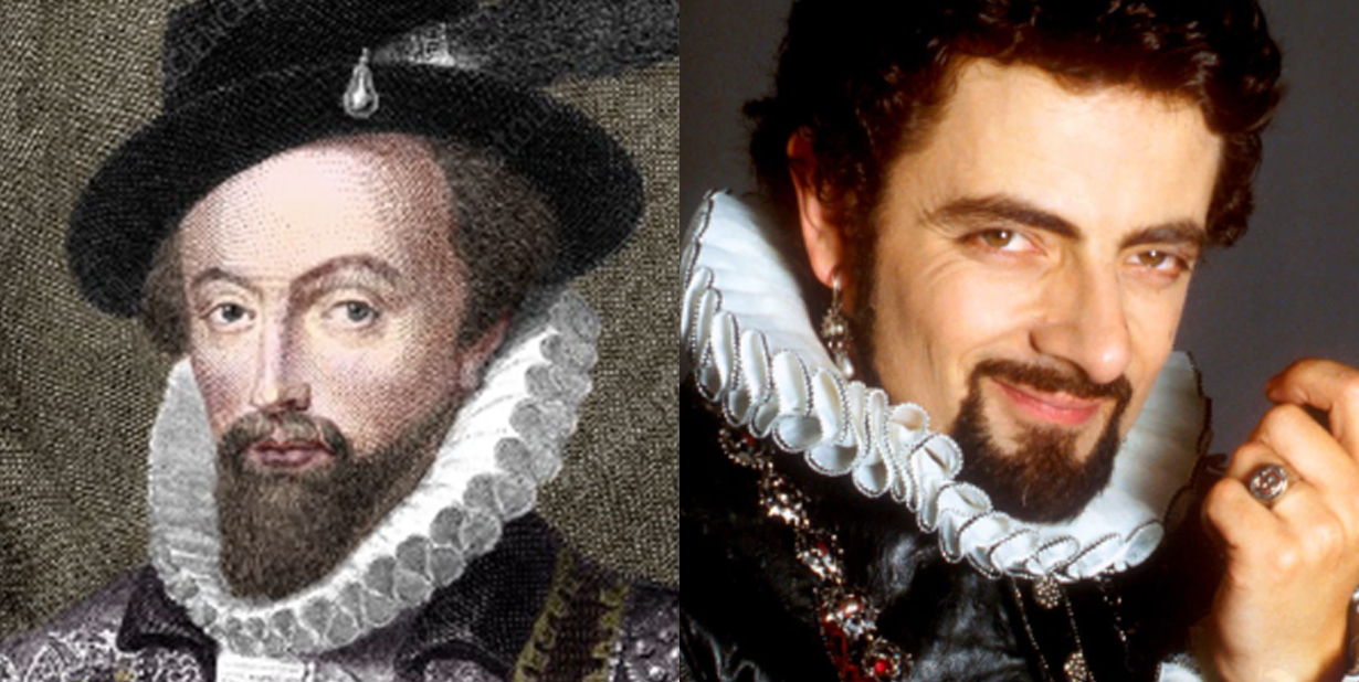 Sir Walter Raleigh Split image