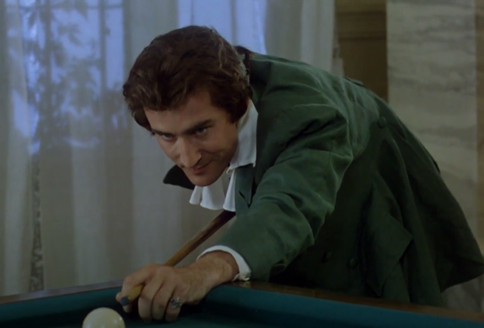 Portrait photo of the actor Valentine Pelka from the movie Rowing with the Wind, wearing green suit