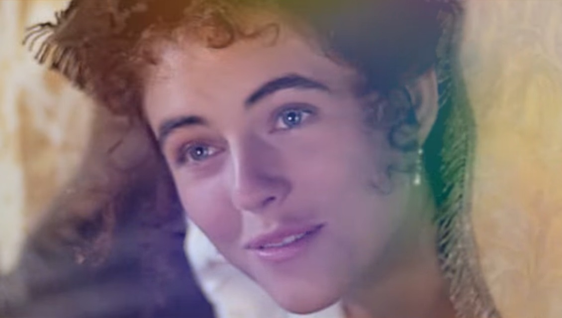 Portrait Photo of the English Actress Elizabeth Hurley portraying Claire Clairmont