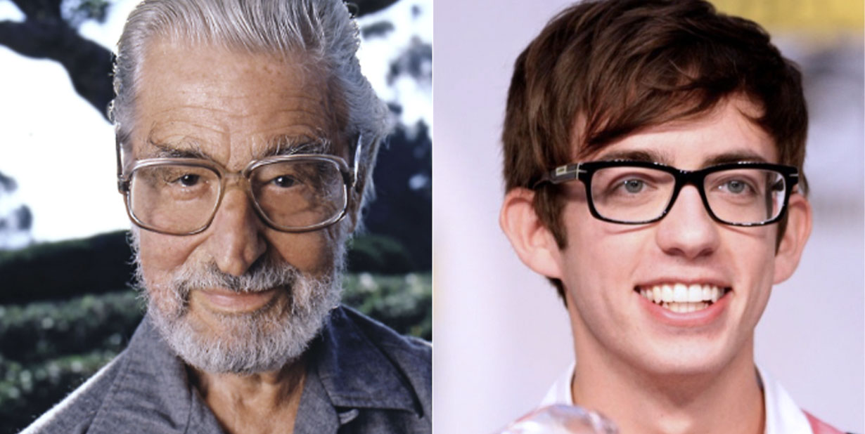 Dr seuss and nerd split image