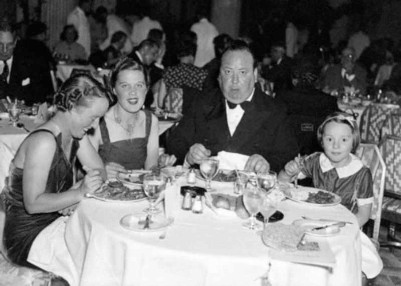 Alma Hitchcock, Joan Harrison, Alfred Hitchcock and Patricia Hitchcock