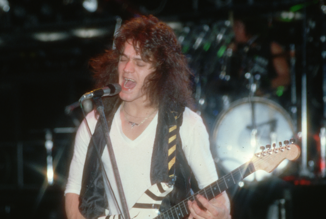 Eddie Van Halen Plays Guitar in Concert