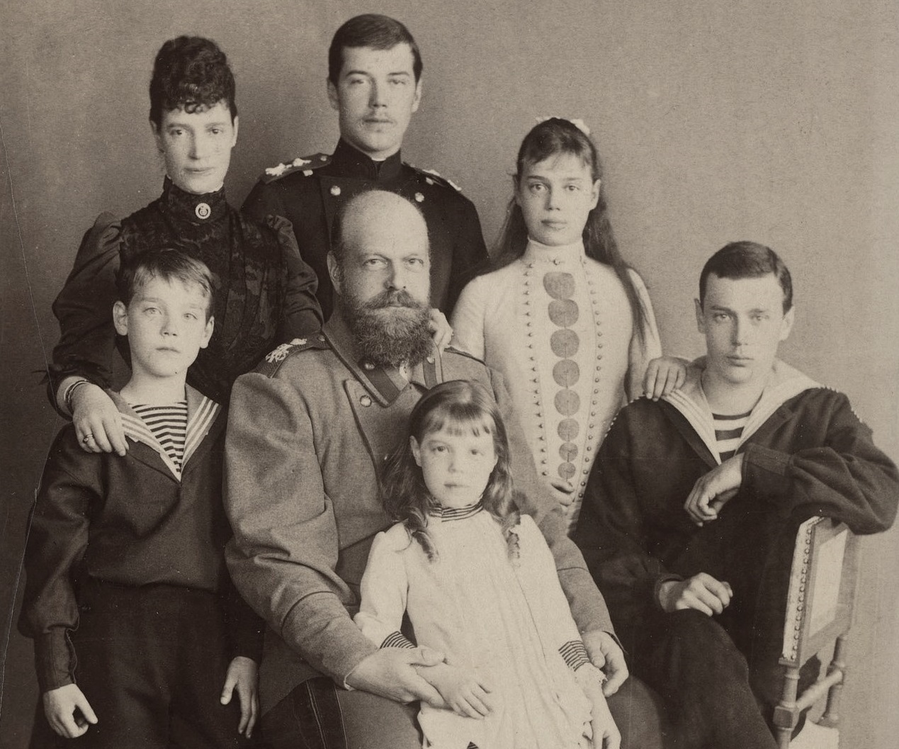 Family of the Russian Emperor Alexander III. Around 1889.