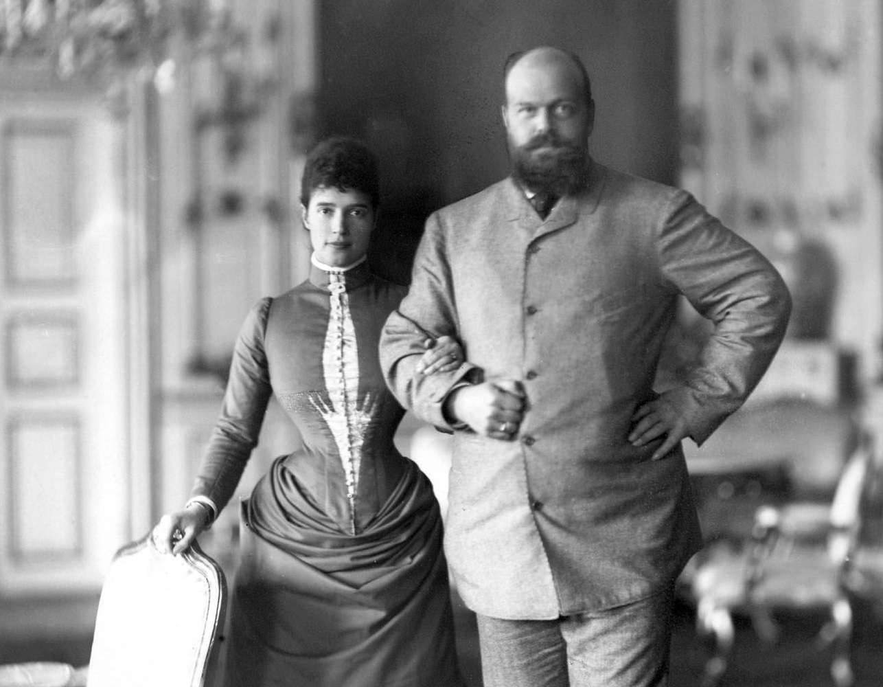 Maria Fjodorovna and w:Alexander III of Russia in Denmark 1893.