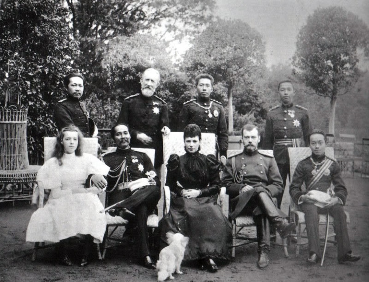 King Chulalongkorn in Russia with the Tsar, ALexander Palace - 1897