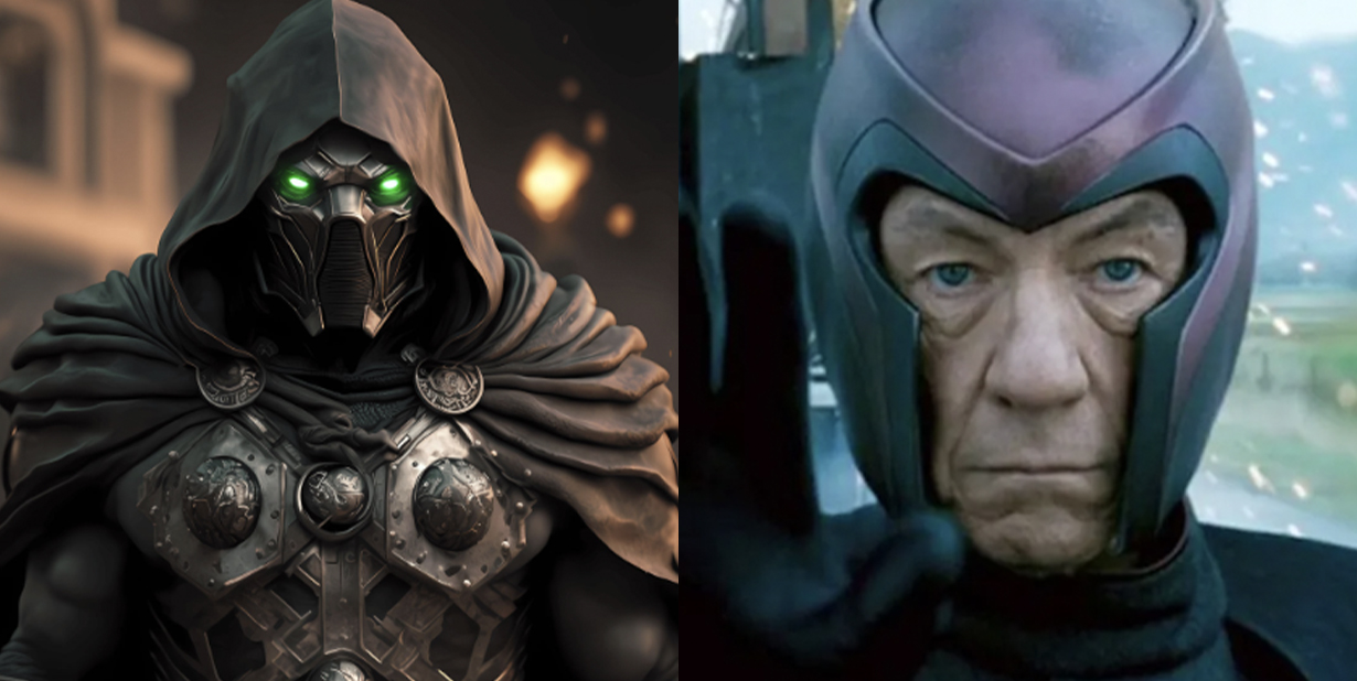 Dr. doom and magneto split image