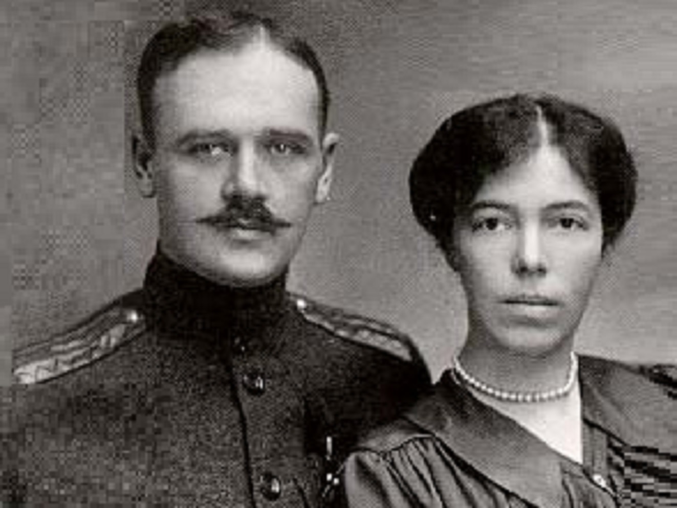 Grand Duchess Olga Alexandrovna of Russia with her husband Nikolai Kulikovsky - 1916