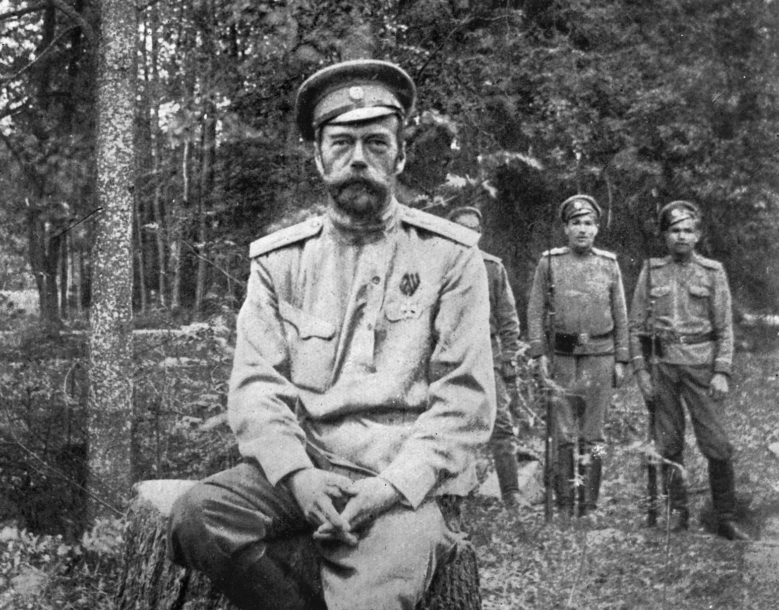 A photograph of Czar Nicholas II taken after his abdication in March 1917.