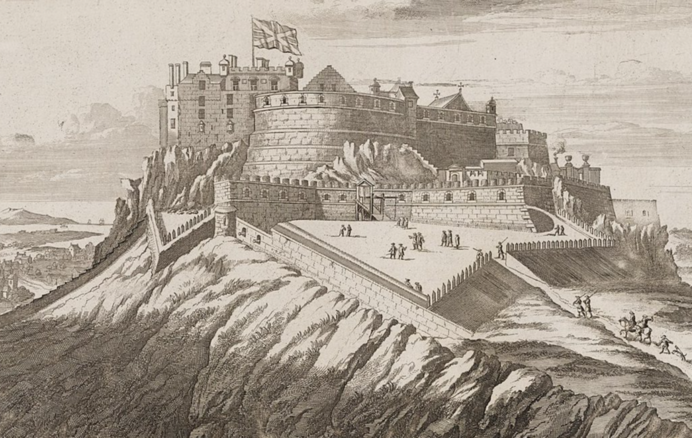 Edinburgh Castle from the north-east c1675