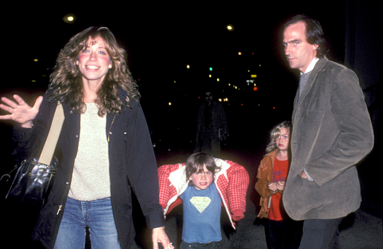 Carly Simon, James Taylor, Ben Taylor, and Sally Taylor Walking Outside 135 Central Park West, Carly Simon's Apartment