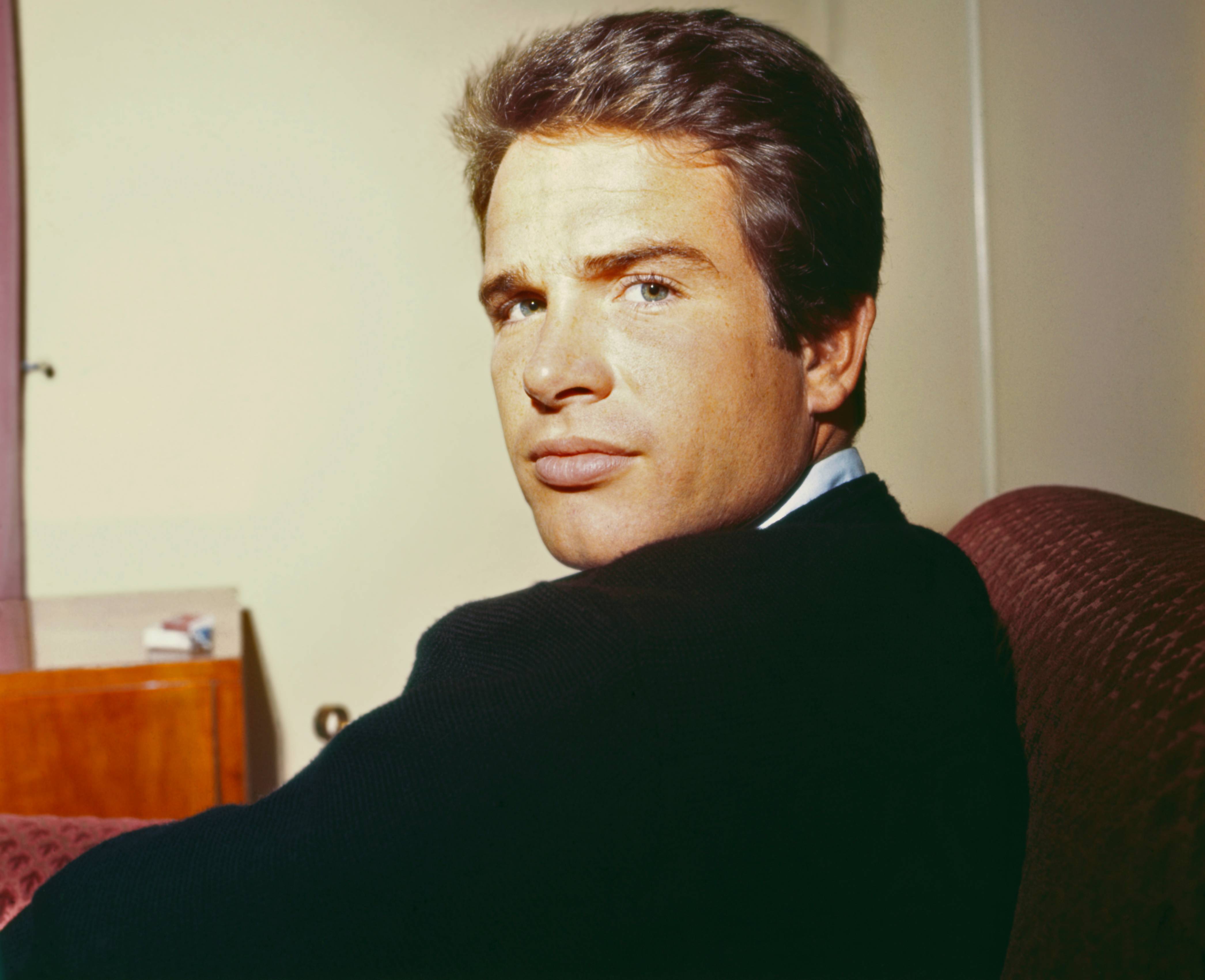 American actor Warren Beatty poses in the 1960's.