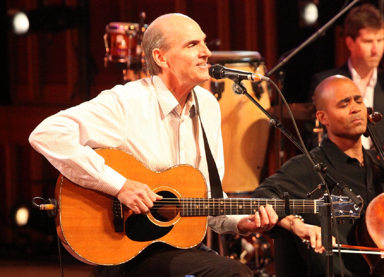 James Taylor with BSO cellist Owen Young - 2011