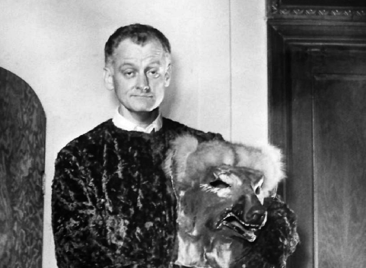 Art Carney in a dog costume for 
