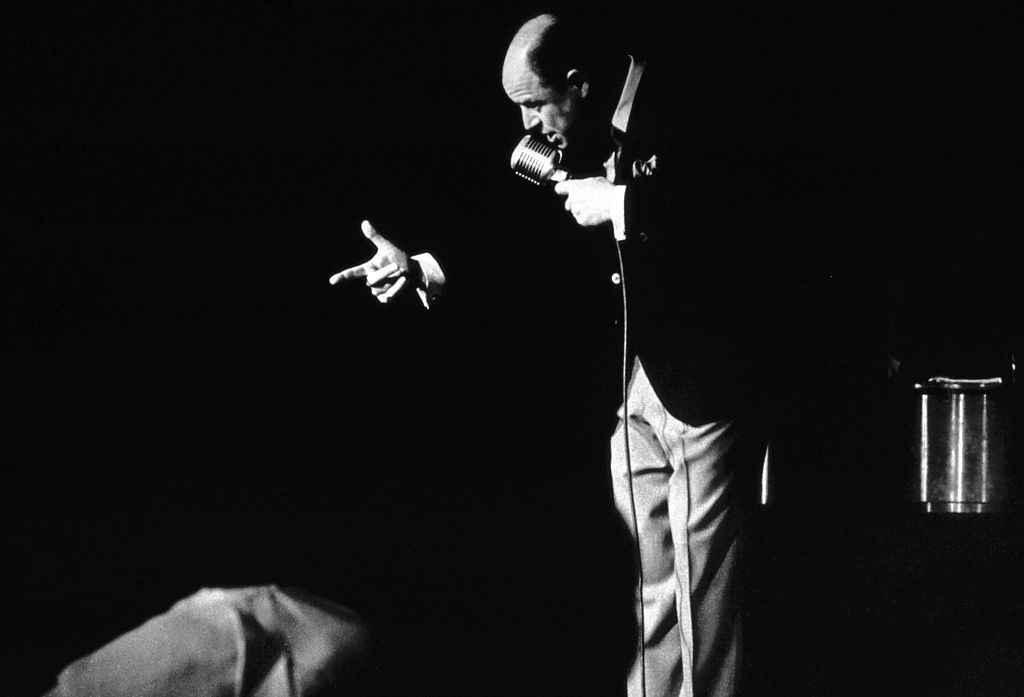American stand-up comedian and actor Don Rickles performs on stage
