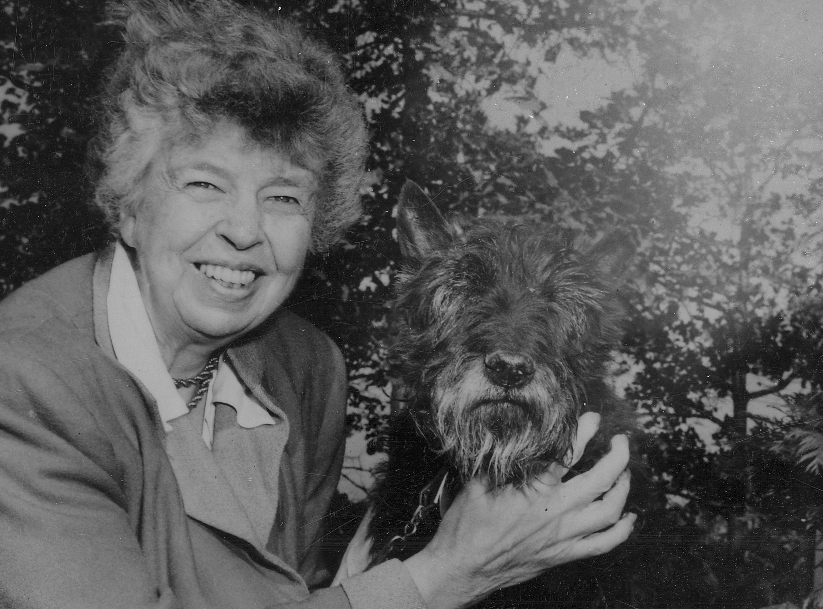 Eleanor Roosevelt and her dog