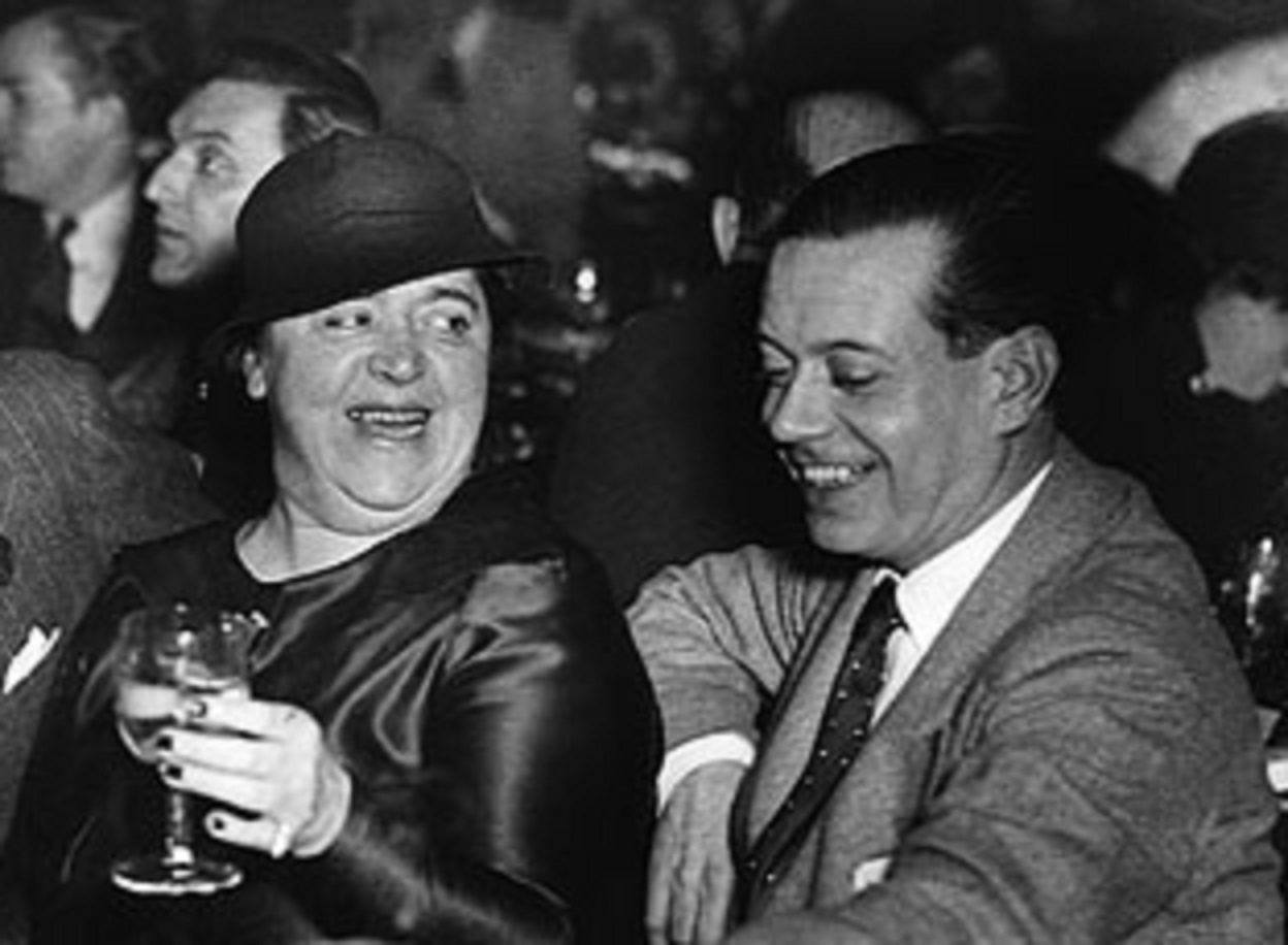 Elsa Maxwell with Cole Porter smiling - 1934