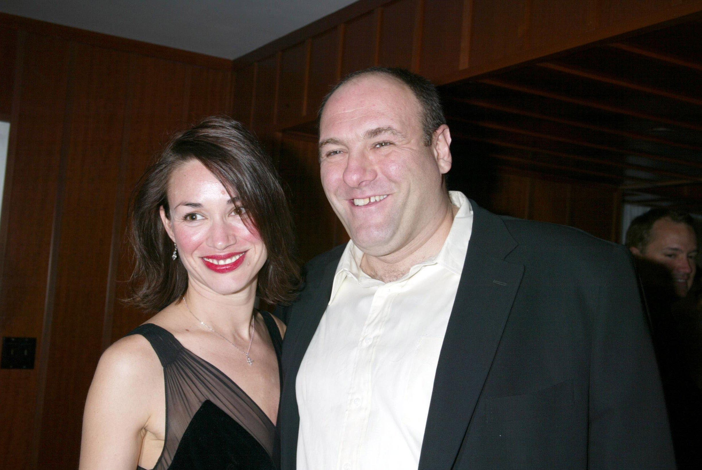 Lora Somoza, James Gandolfini at an event