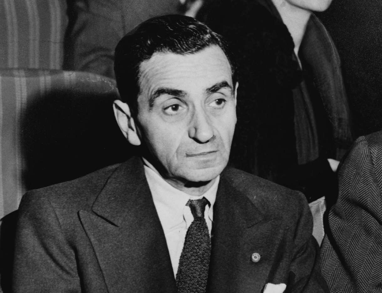 Irving Berlin watching auditions on stage of the St. James Theatre - 1948