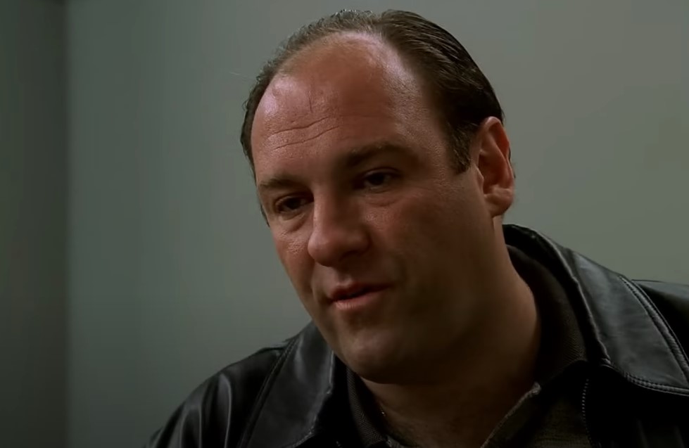 James Gandolfini as Tony Soprano in leather jacket