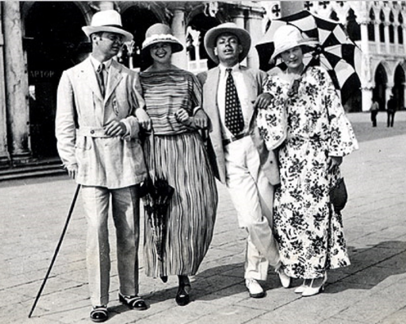 Gerald Murphy, Genevieve Carpenter, Cole Porter and Sara Murphy in Venice - 1923