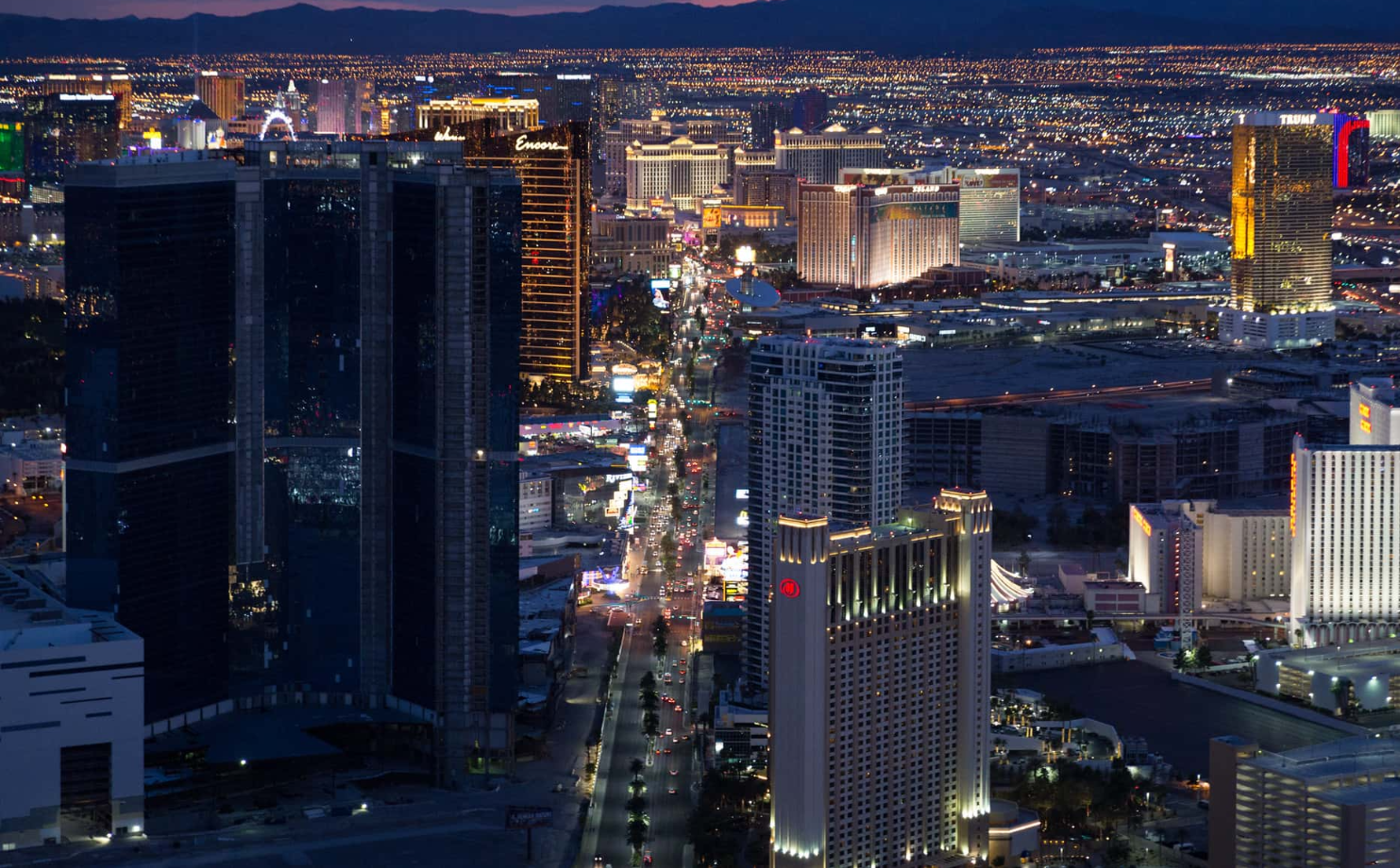 Panorama Photo of Las Vegas Strip at Night