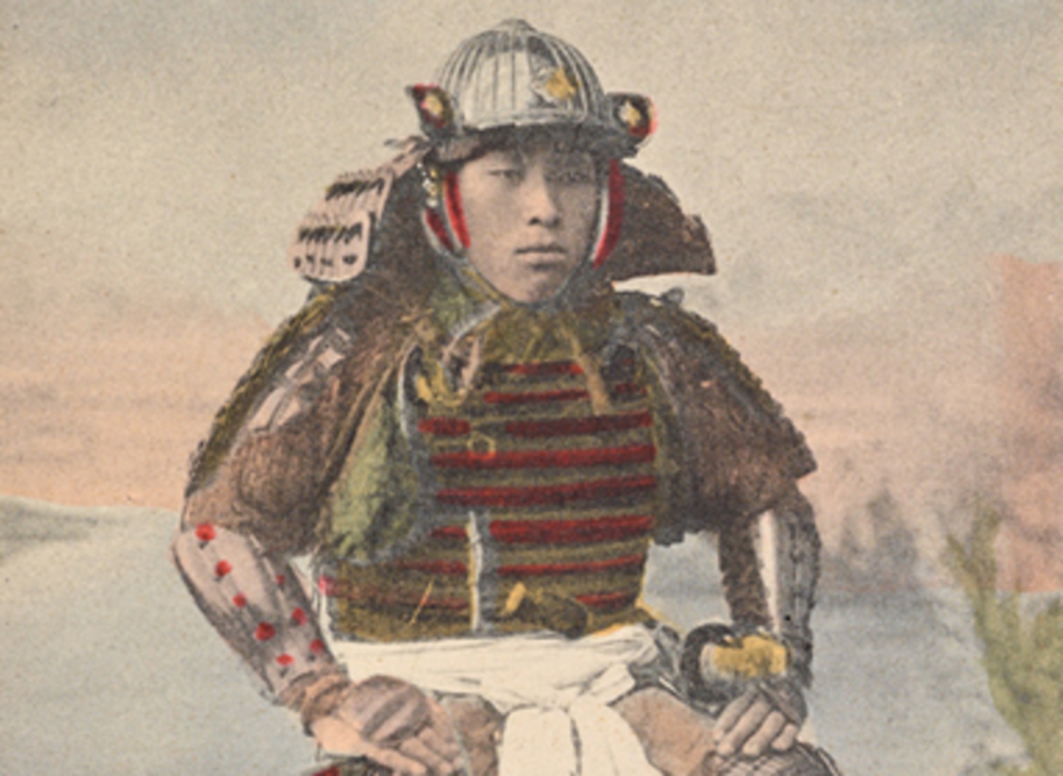Samurai warrior in armor - between 1901-1906