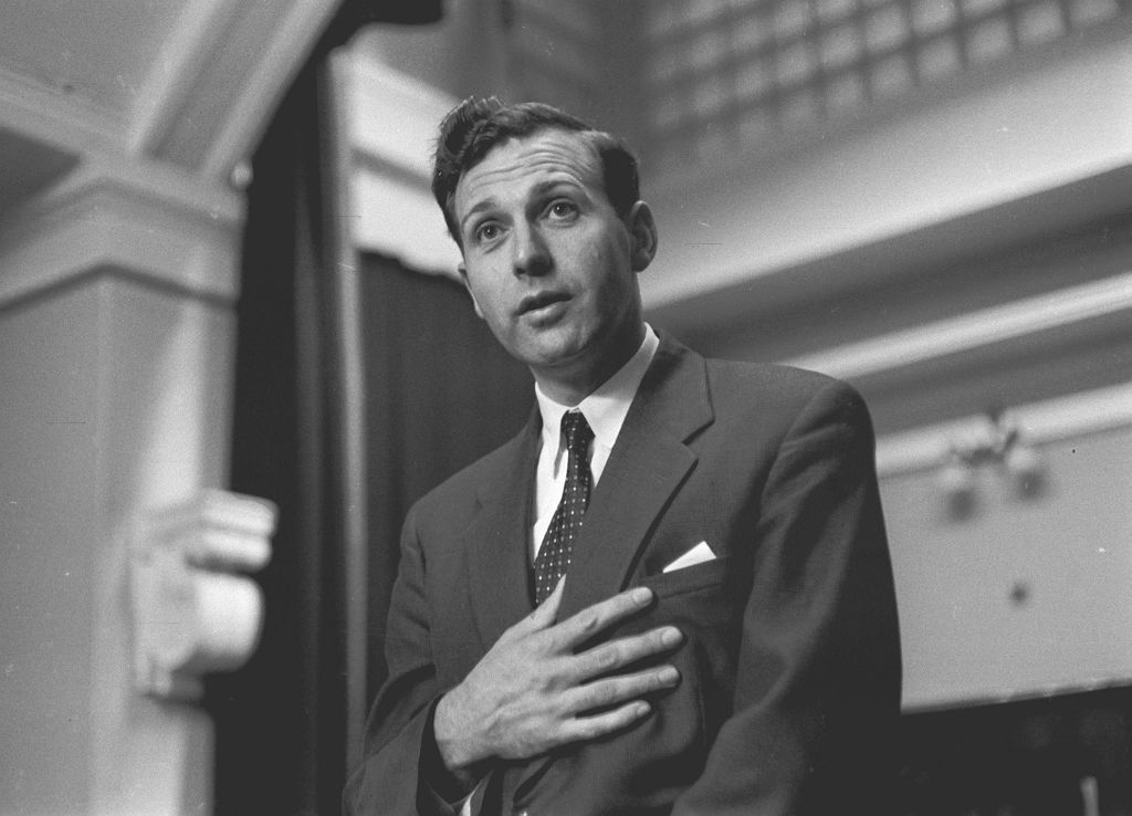 MP John Stonehouse in 1959 wearing