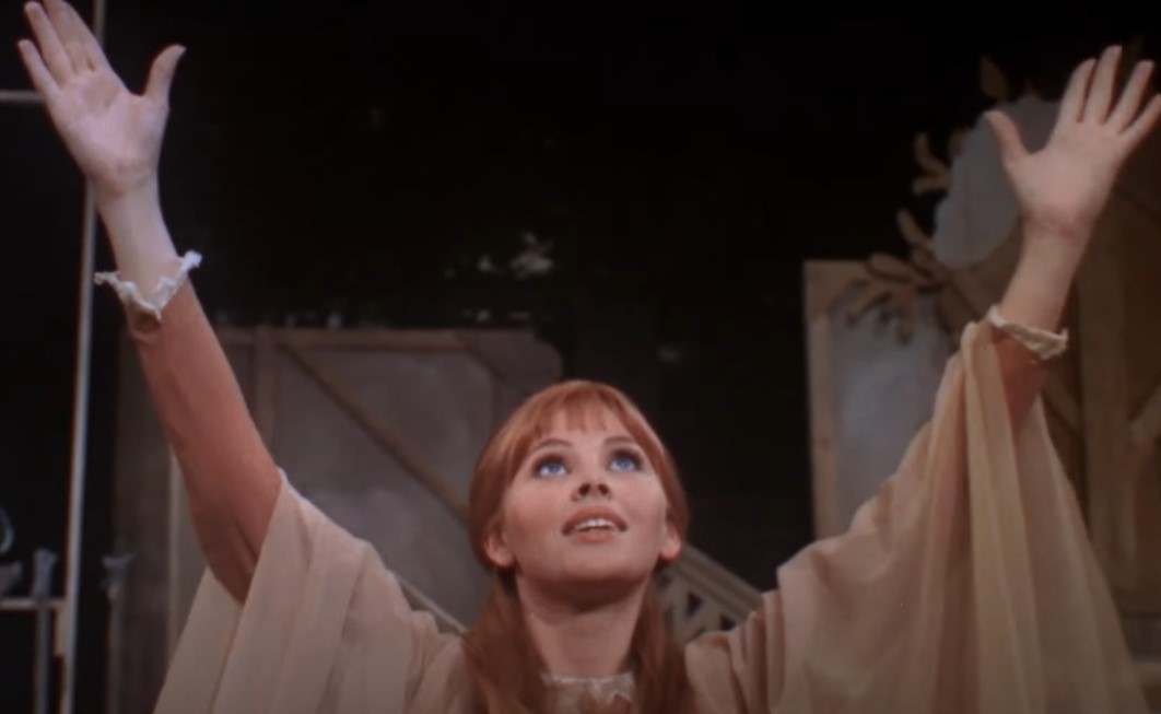 Britt Ekland on stage in The Night They Raided Minsky's