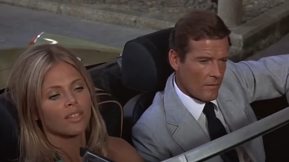 Britt Ekland in The Man with the Golden Gun (1974) in a car