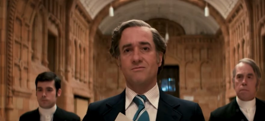 Matthew Macfadyen as John Stonehouse in parliament