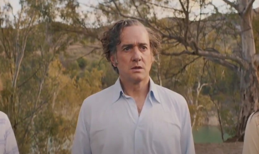 Matthew Macfadyen as John Stonehouse in beige suit