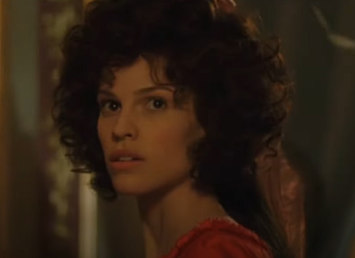 Screenshot: Jeanne St. Remy de Valois wearing red dress is looking outside - from The Affair of the Necklace (2001)