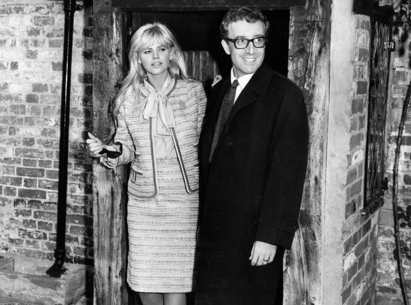 Swedish actress Britt Ekland at home with her husband