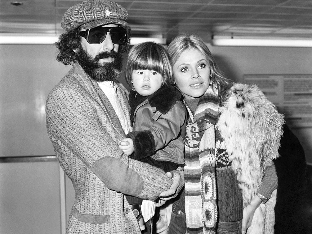 Actress Britt Ekland with son Nicoli and boyfriend Lou Adler