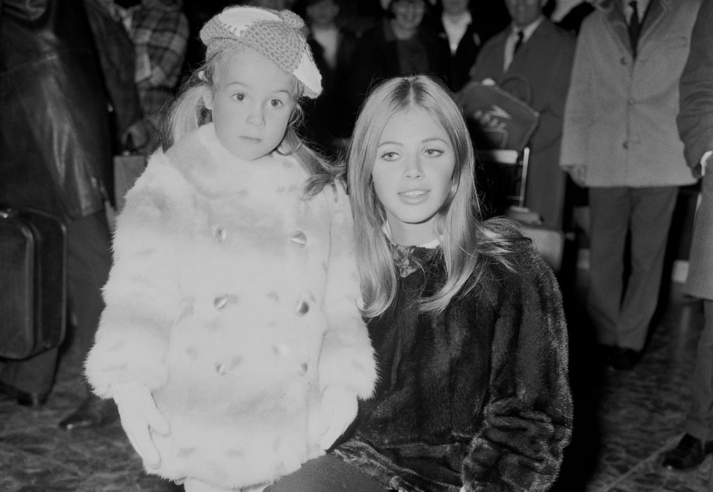 Swedish actress and singer Britt Ekland with her daugher Victoria Sellers