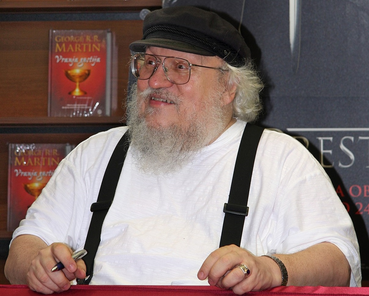 George R.R. Martin signing books in a bookstore in Ljubljana, Slovenia. - 2011