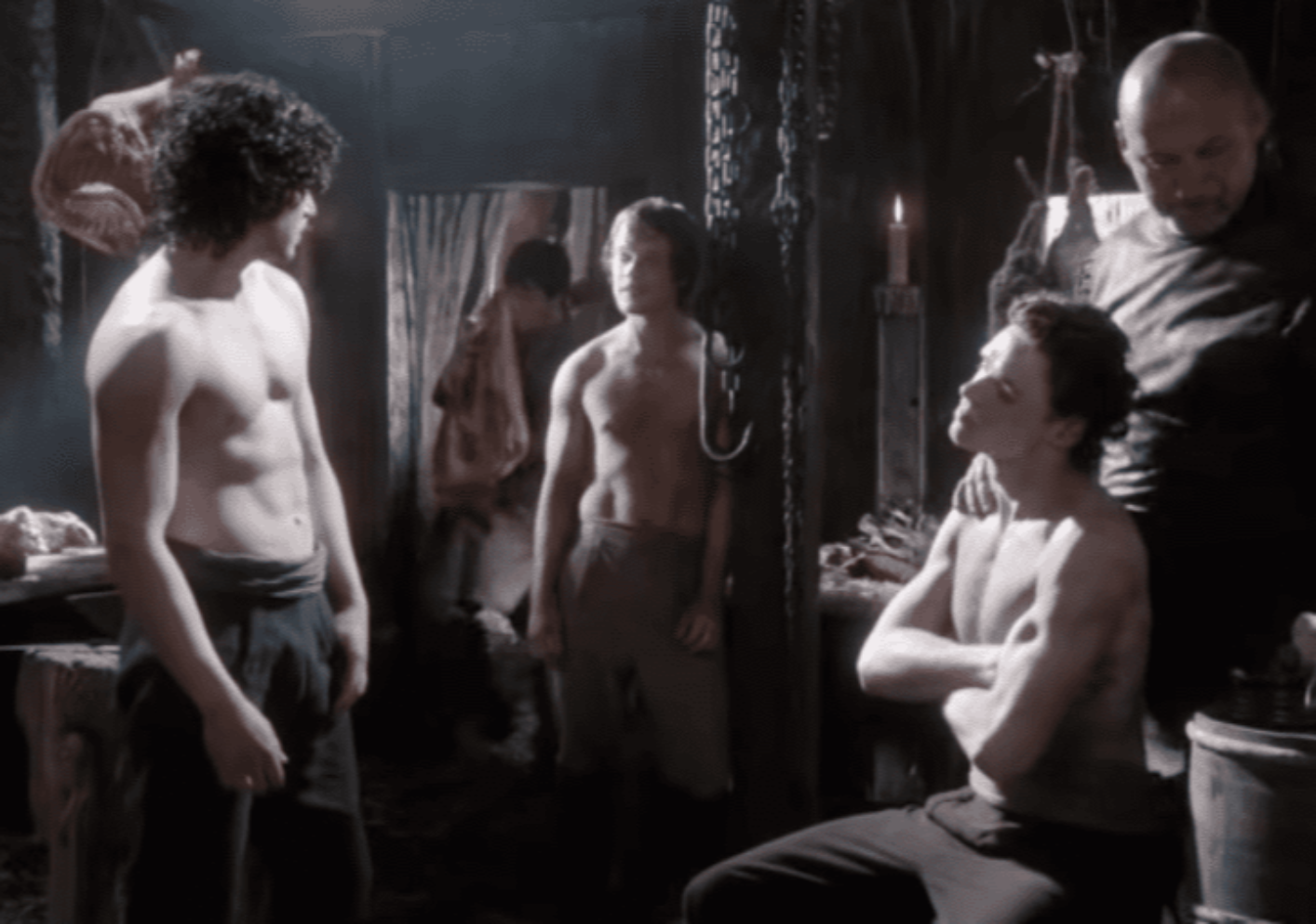 Screenshot of Theon Greyjoy,Rob Stark and Jon Snow - from Game of Thrones (2011-19)