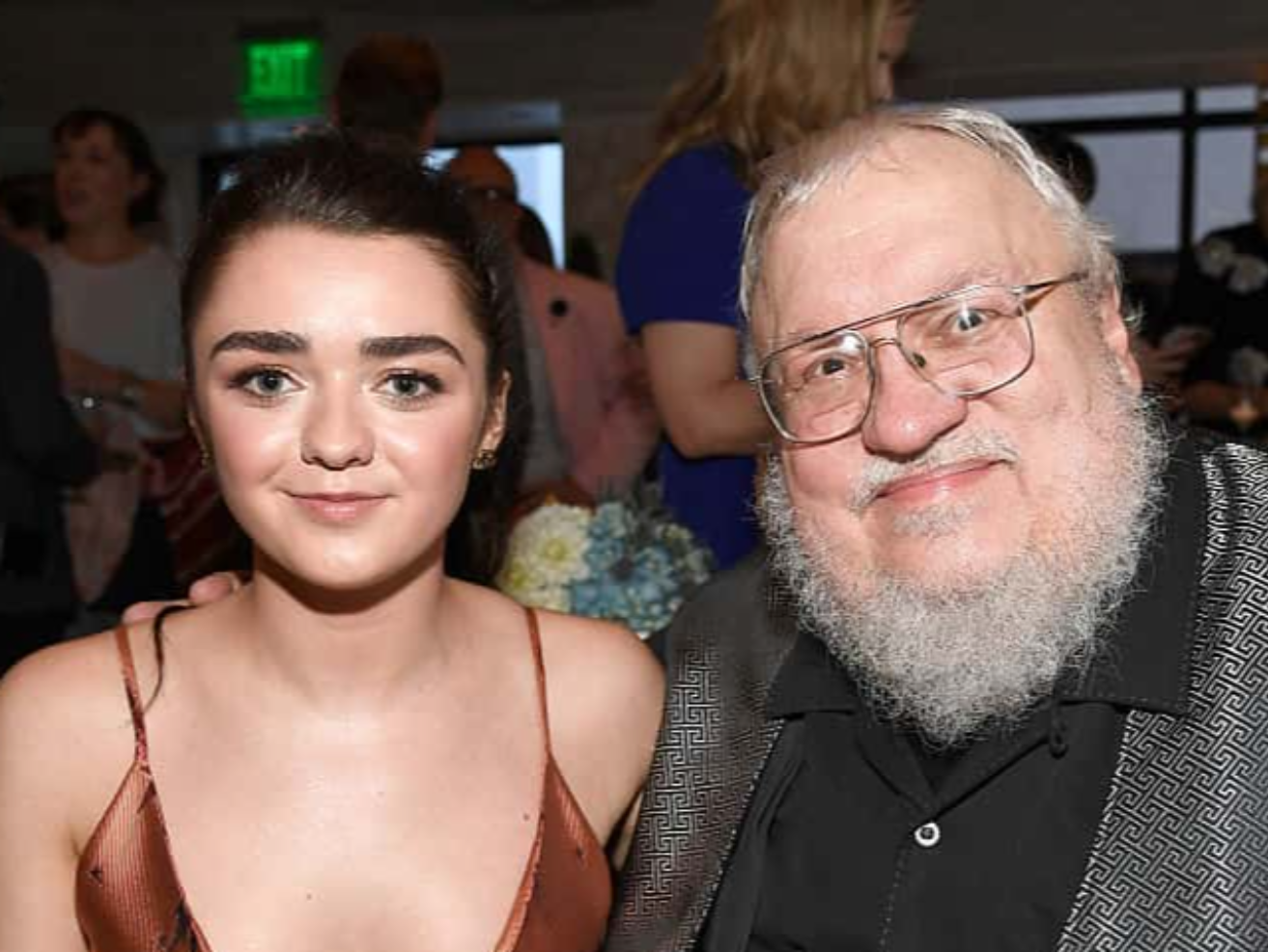Maisie Williams and George R.R. Martin - 2016
