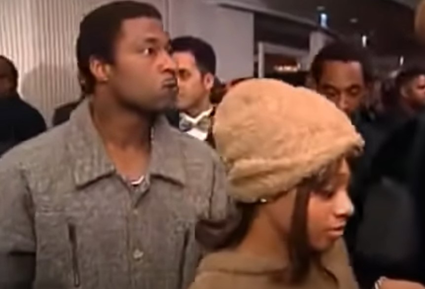 Andre Rison and Lisa Left Eye Lopes in brown 