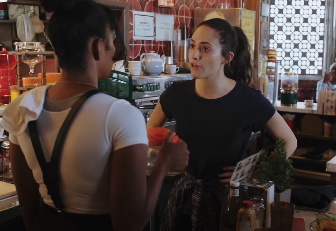 Screenshot of Fiona gets fired from Patsy’s - from Shameless (2011-21)