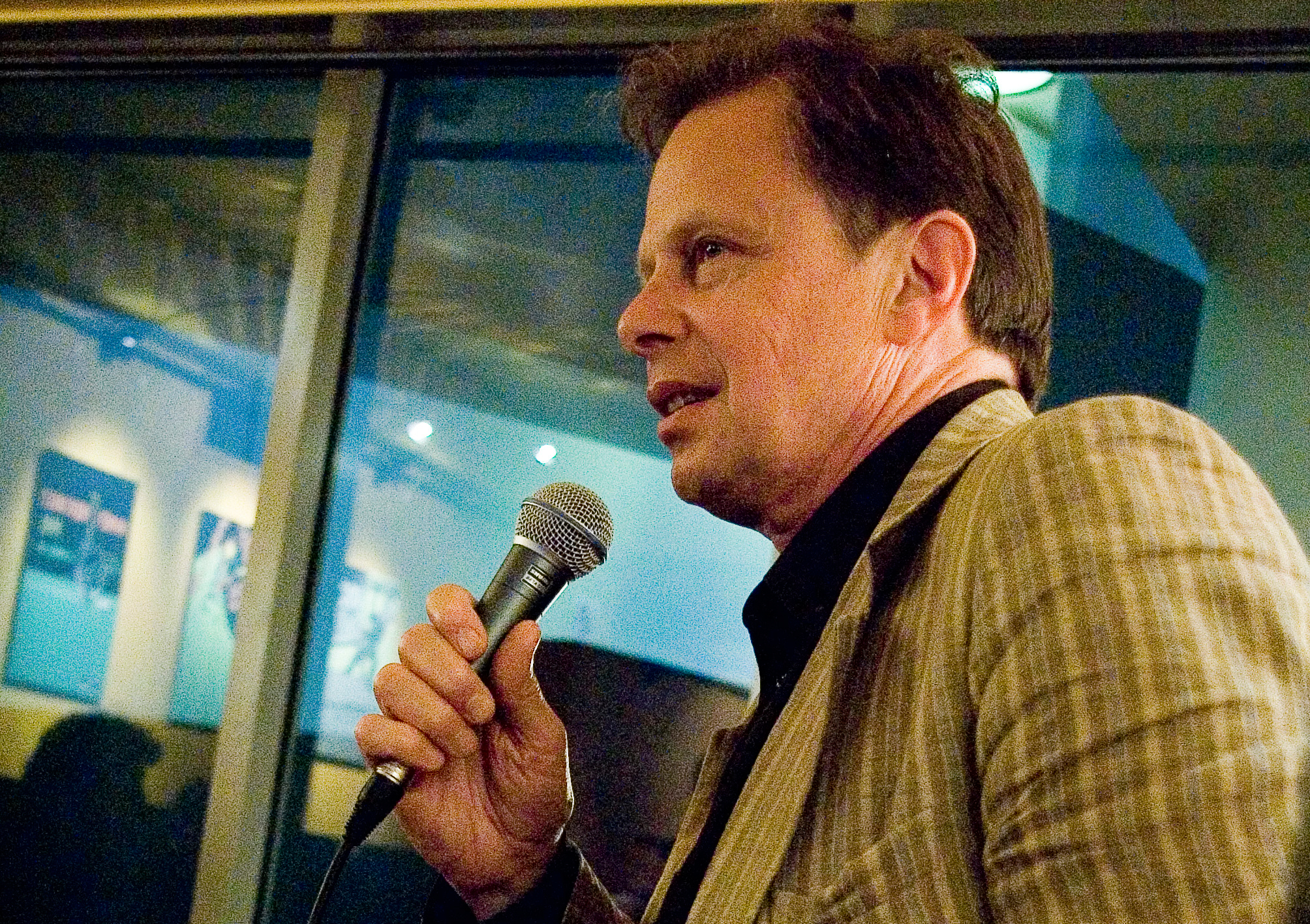 Joe Boyd in plaid suit