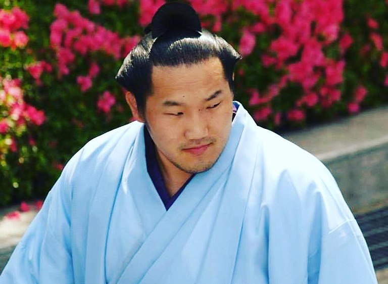 Sumo fighter Hoshihikari Shinichi at the Hokugikan center
