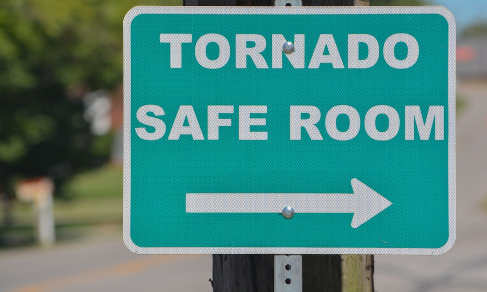 A Tornado Safe Room Sign