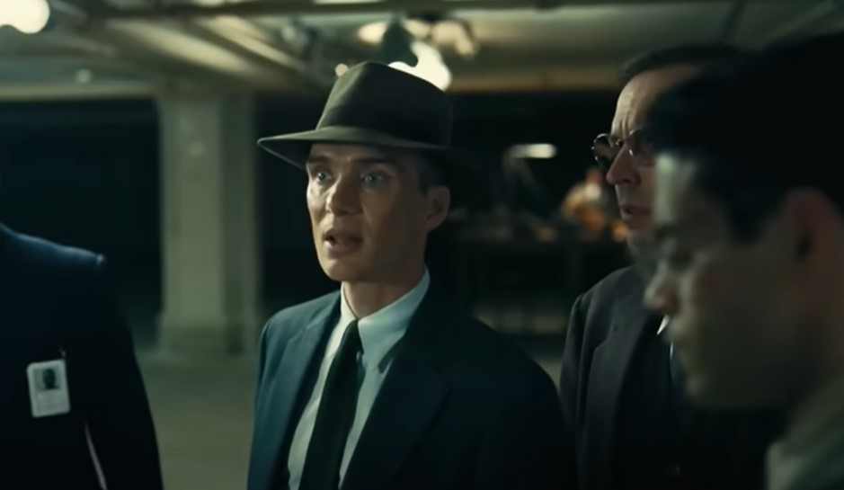 Cillian Murphy as Robert Oppenheimer and colleagues in movie