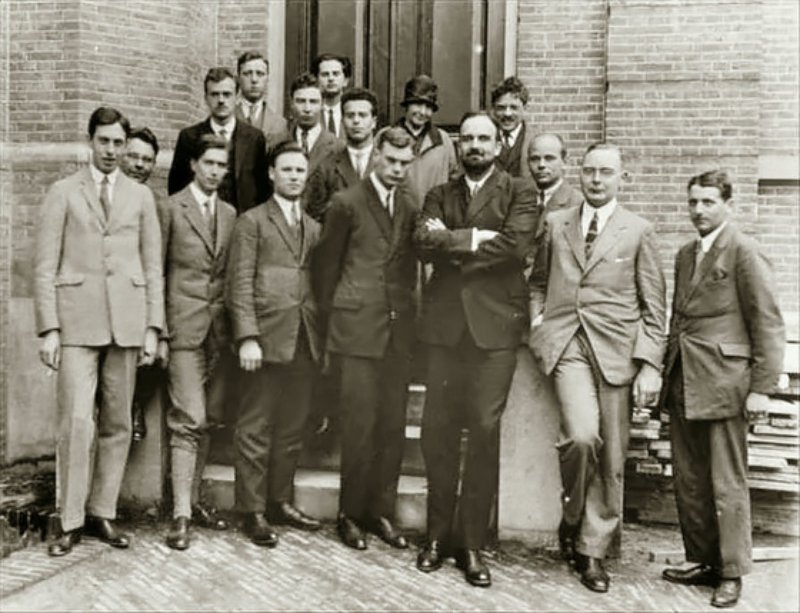Robert Oppenheimer in the second row